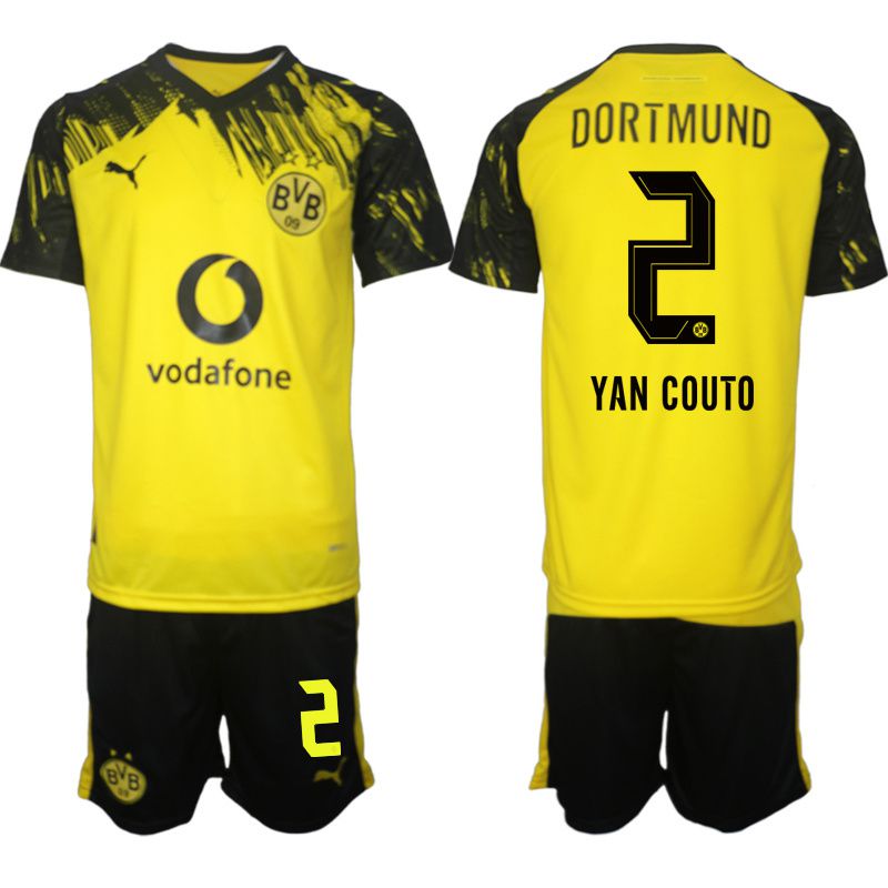 Men 2025-2026 Club Borussia Dortmund home Yellow #2 Soccer Jersey